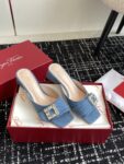 Roger Vivier - Très Vivier Strass Buckle Mules in Patent Leather