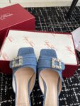 Roger Vivier - Très Vivier Strass Buckle Mules in Patent Leather