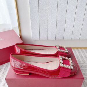 Roger Vivier - Très Vivier Strass Buckle Ballerinas in Nappa Leather