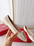 Roger Vivier - Très Vivier Strass Buckle Ballerinas in Nappa Leather