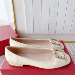 Roger Vivier - Très Vivier Strass Buckle Ballerinas in Nappa Leather