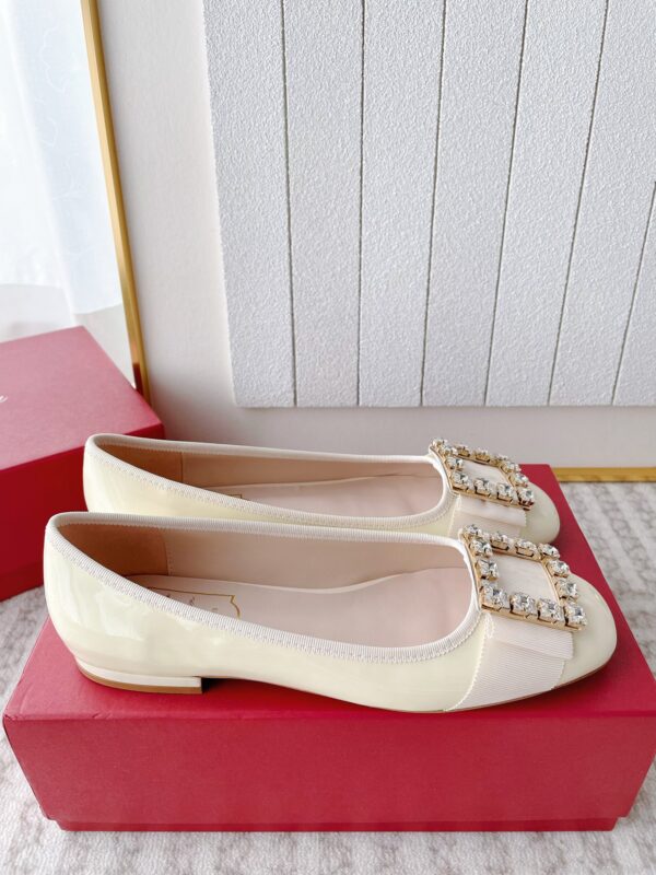 Roger Vivier - Très Vivier Strass Buckle Ballerinas in Nappa Leather