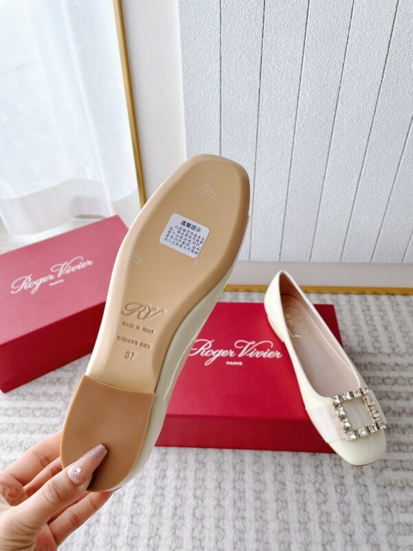 Roger Vivier - Très Vivier Strass Buckle Ballerinas in Nappa Leather