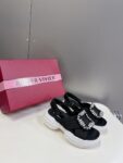 Roger Vivier - Viv' Run Light Strass Buckle Sandals in Fabric