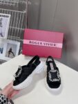 Roger Vivier - Viv' Run Light Strass Buckle Sandals in Fabric
