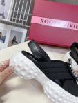 Roger Vivier - Viv' Run Light Strass Buckle Sandals in Fabric