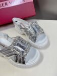Roger Vivier - Viv' Run Light Strass Buckle Sandals in Fabric