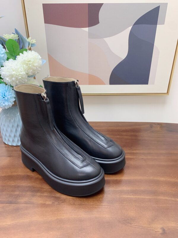 The Row - Zipped Boot I in Leather