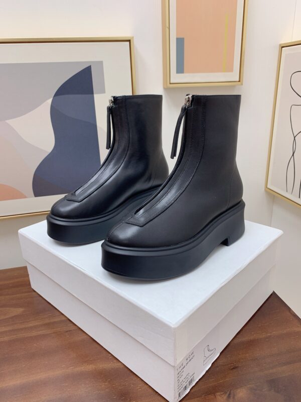 The Row - Zipped Boot I in Leather