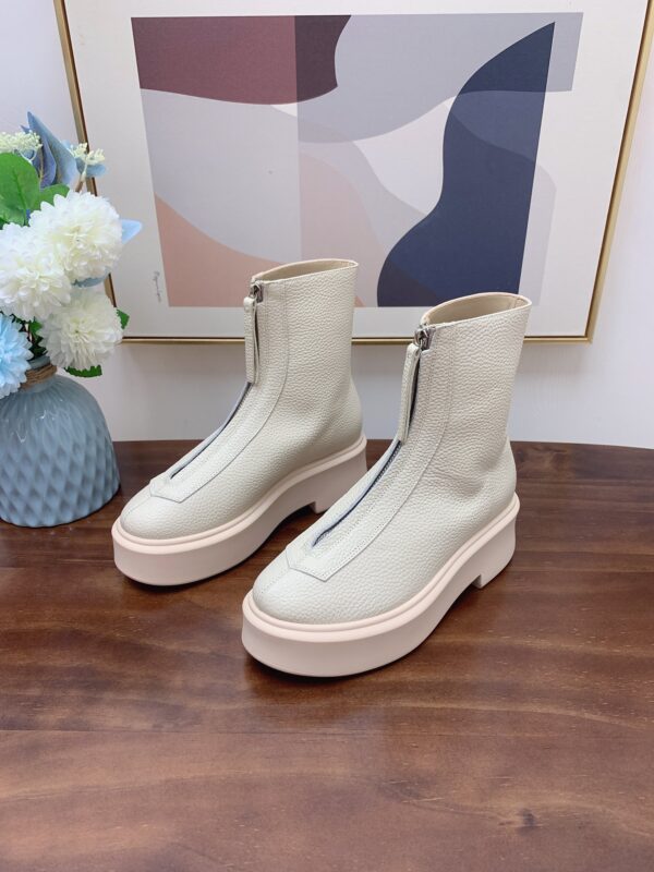 The Row - Zipped Boot I in Leather