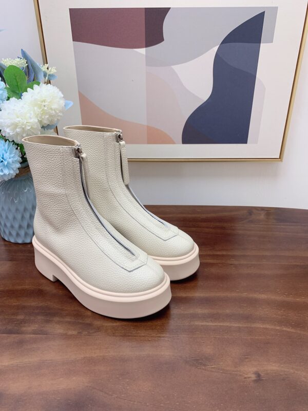 The Row - Zipped Boot I in Leather