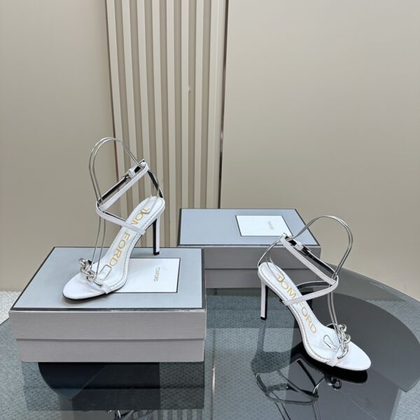 Tom Ford - Chain 105mm Leather Sandals