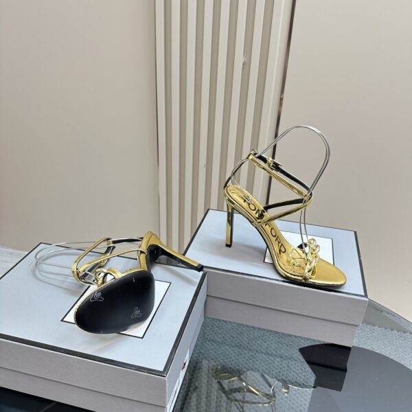 Tom Ford - Chain 105mm Leather Sandals