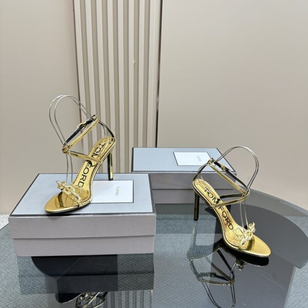 Tom Ford - Chain 105mm Leather Sandals