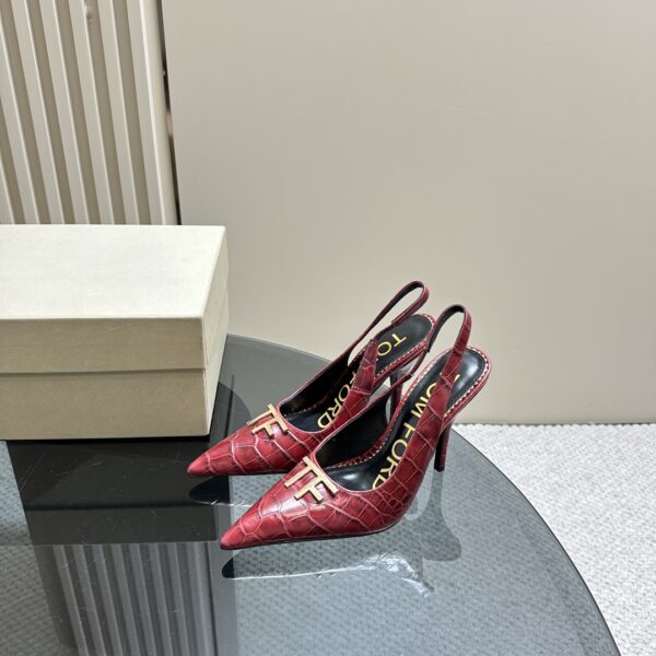 Tom Ford - Logo-Plaque Slingback Pumps