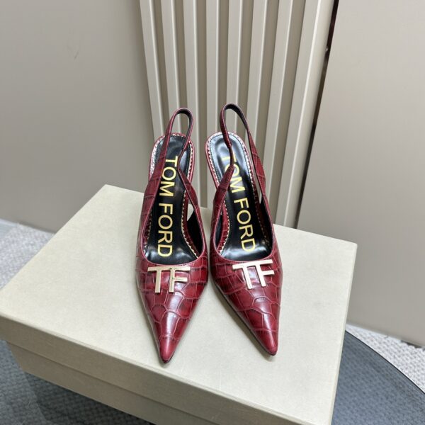 Tom Ford - Logo-Plaque Slingback Pumps