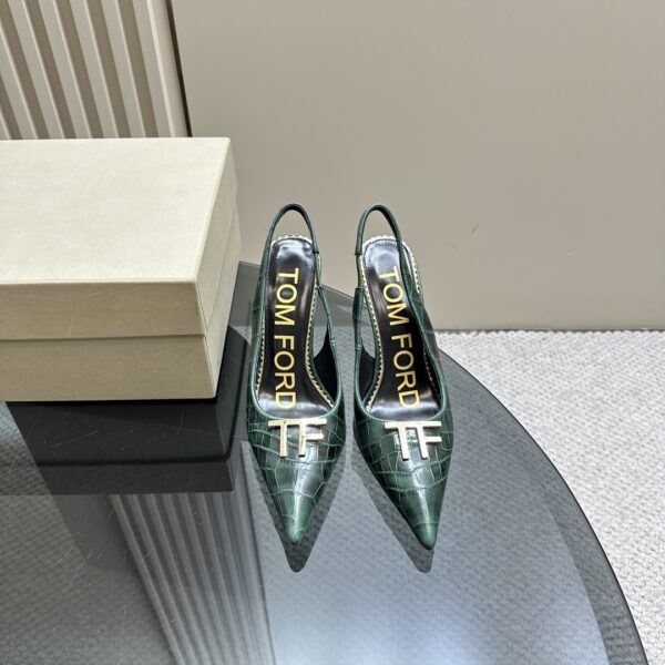 Tom Ford - Logo-Plaque Slingback Pumps