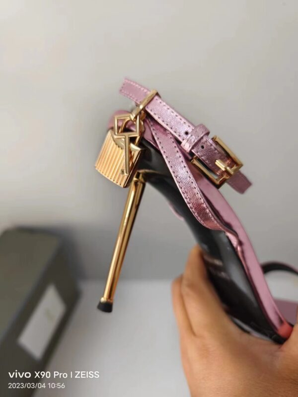 Tom Ford - Padlock Pointy Naked Sandal 85mm