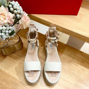Valentino - Rockstud 55mm Leather Espadrilles