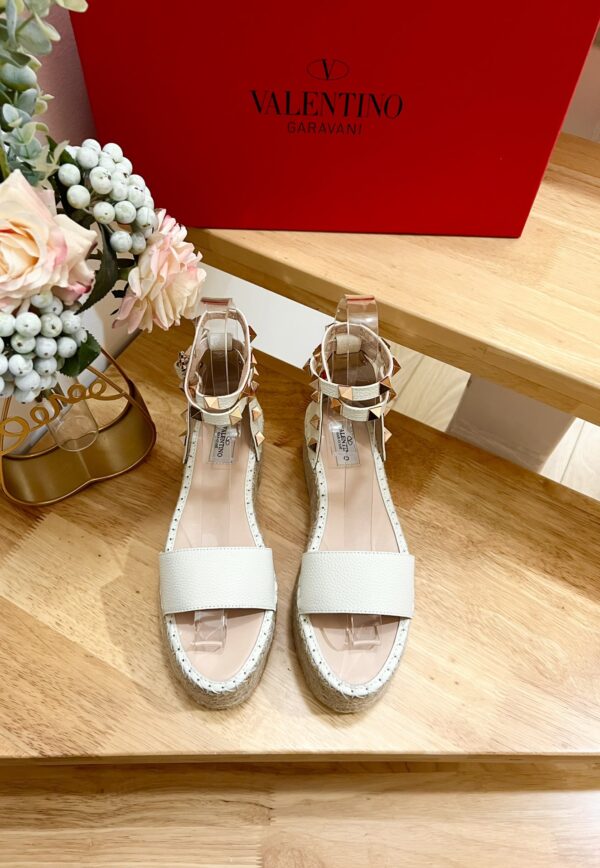 Valentino - Rockstud 55mm Leather Espadrilles