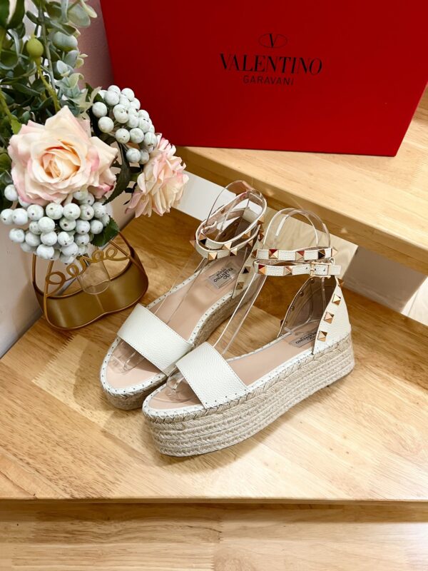 Valentino - Rockstud 55mm Leather Espadrilles