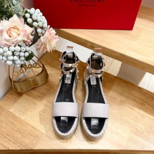 Valentino - Rockstud 55mm Leather Espadrilles