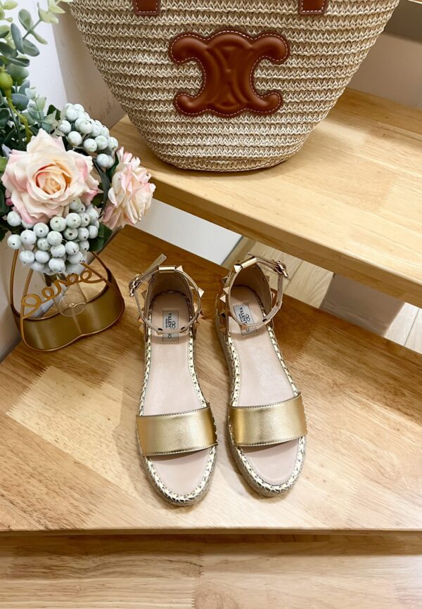 Valentino - Rockstud 55mm Leather Espadrilles