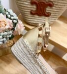 Valentino - Rockstud 55mm Leather Espadrilles