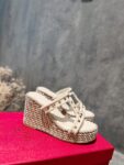 Valentino - Rockstud Laminated Nappa Wedge Sandal 90mm