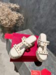 Valentino - Rockstud Laminated Nappa Wedge Sandal 90mm