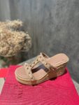 Valentino - Rockstud Laminated Nappa Wedge Sandal 90mm