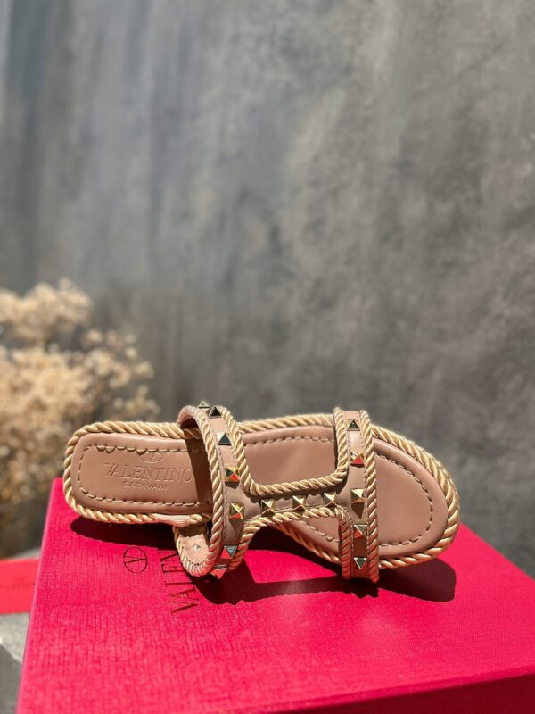Valentino - Rockstud Laminated Nappa Wedge Sandal 90mm