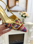 Valentino - Vlogo Signature Woven Raffia Slingback Pump 80mm