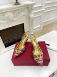 Valentino - Vlogo Signature Woven Raffia Slingback Pump 80mm