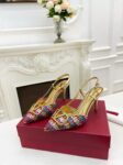 Valentino - Vlogo Signature Woven Raffia Slingback Pump 80mm