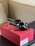 Valentino - 80mm Rockstud Patent Leather Mules