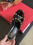 Valentino - 80mm Rockstud Patent Leather Mules