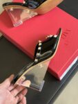 Valentino - 80mm Rockstud Patent Leather Mules