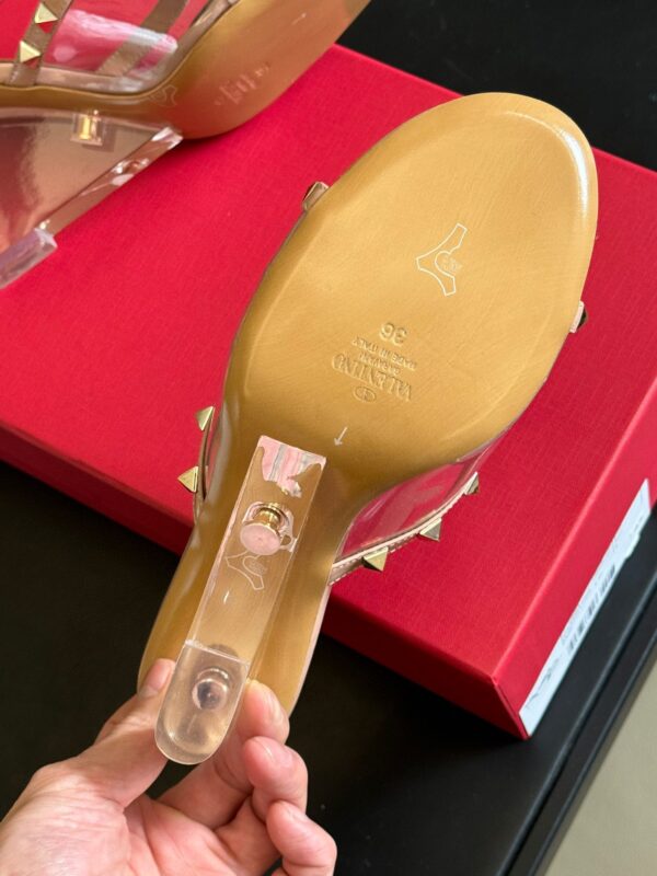 Valentino - 80mm Rockstud Patent Leather Mules