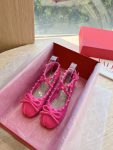 Valentino - Rockstud Satin Ballerina