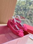 Valentino - Rockstud Satin Ballerina