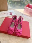Valentino - Rockstud Satin Ballerina