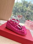 Valentino - Rockstud Satin Ballerina