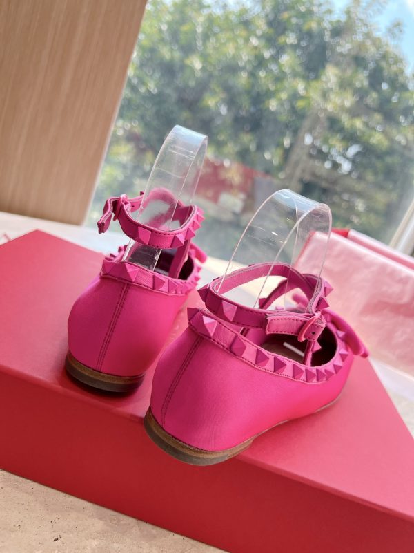 Valentino - Rockstud Satin Ballerina