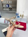 Valentino - Rockstud Calfskin Leather Slide Sandal 60mm