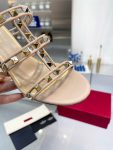 Valentino - Rockstud Calfskin Leather Slide Sandal 60mm