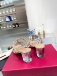 Valentino - Rockstud Calfskin Leather Slide Sandal 60mm