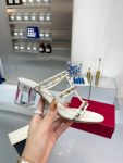 Valentino - Rockstud Calfskin Leather Slide Sandal 60mm