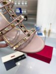 Valentino - Rockstud Calfskin Leather Slide Sandal 60mm
