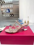 Valentino - Rockstud Calfskin Leather Slide Sandal 60mm